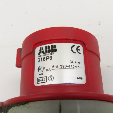 ABB 316P6 380-415VAC 3 Pole Plus Ground 6/H