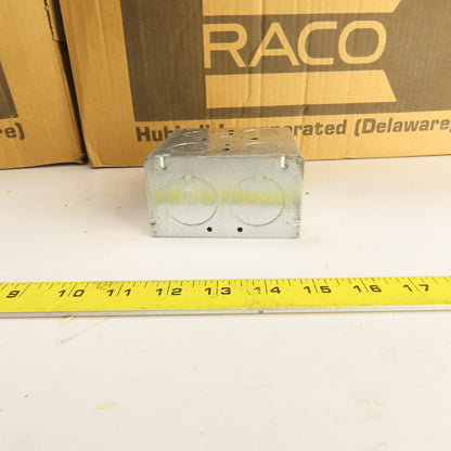 Raco 4" Square Galvanized Metal Electrical Box 2-1/8" Deep Lot Of 42