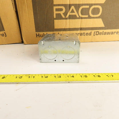 Raco 4" Square Galvanized Metal Electrical Box 2-1/8" Deep Lot Of 42