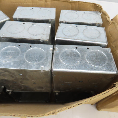 Raco 4" Square Galvanized Metal Electrical Box 2-1/8" Deep Lot Of 42