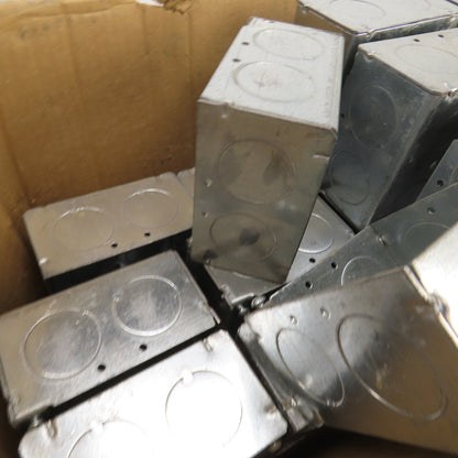 Raco 4" Square Galvanized Metal Electrical Box 2-1/8" Deep Lot Of 42