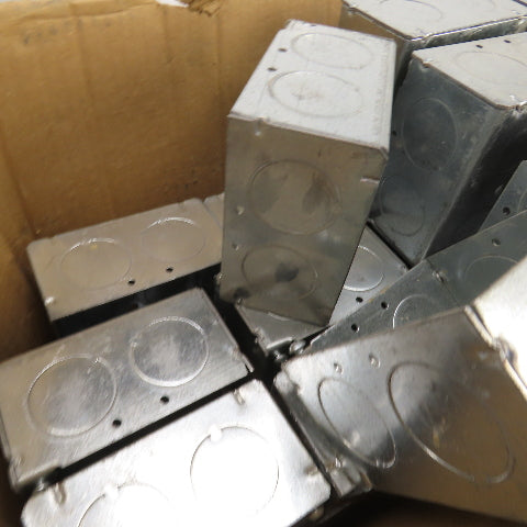 Raco 4" Square Galvanized Metal Electrical Box 2-1/8" Deep Lot Of 42
