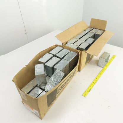 Raco 4" Square Galvanized Metal Electrical Box 2-1/8" Deep Lot Of 42