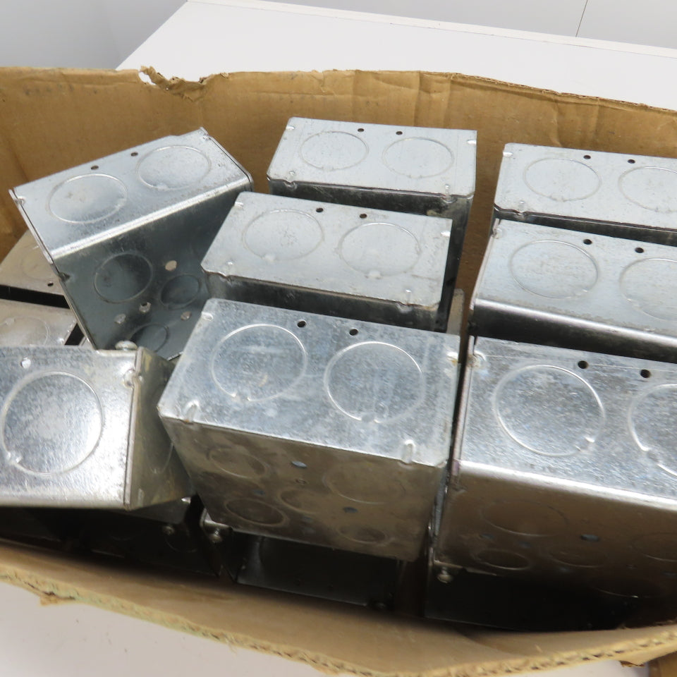 Raco 4" Square Galvanized Metal Electrical Box 2-1/8" Deep Lot Of 42
