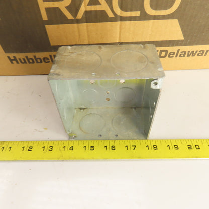 Raco 4" Square Galvanized Metal Electrical Box 2-1/8" Deep Lot Of 42