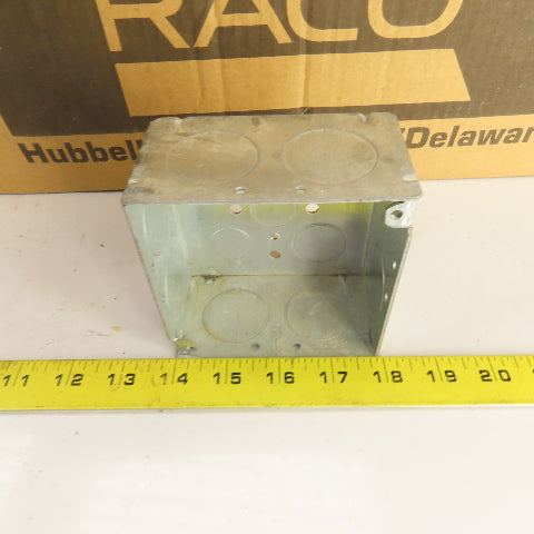 Raco 4" Square Galvanized Metal Electrical Box 2-1/8" Deep Lot Of 42
