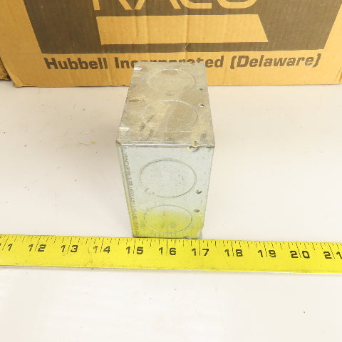 Raco 4" Square Galvanized Metal Electrical Box 2-1/8" Deep Lot Of 42