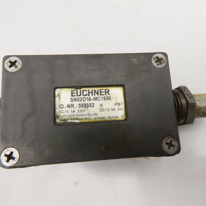Euchner SN02D16-MC1596 230V 6A Chisel Tip Plunger 2 Position Limit Switch