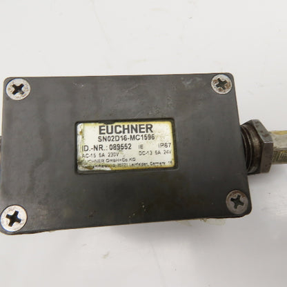 Euchner SN02D16-MC1596 230V 6A Chisel Tip Plunger 2 Position Limit Switch