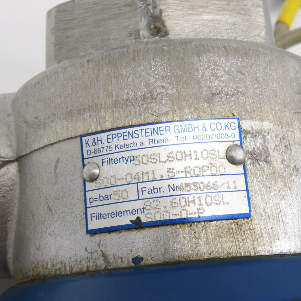 Eppensteiner 50SL60H10SLS00-04M1.5-R0P00 Hydraulic Filter Housing 50 Bar 1-1/2"