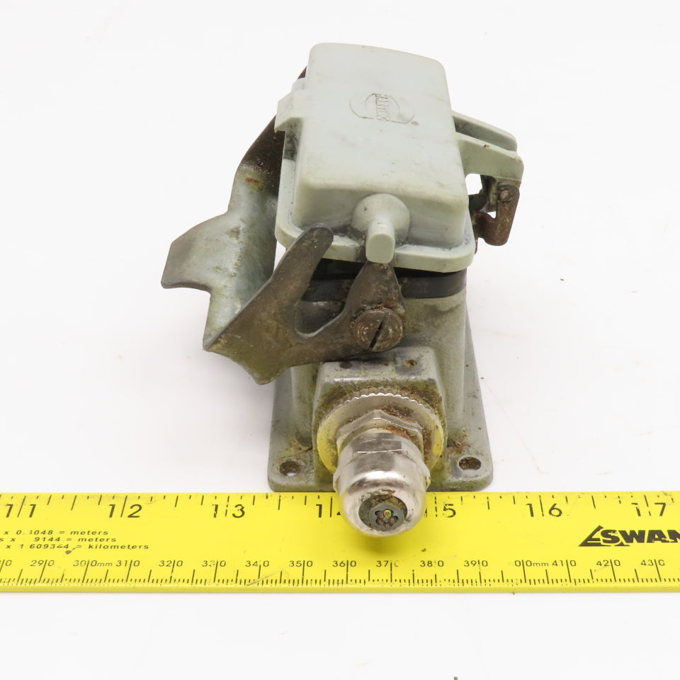 Harting Han-E16F 16A 380V 16 Position Female Mounting Bulk Head Connector Hood
