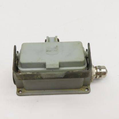 Harting Han-E16F 16A 380V 16 Position Female Mounting Bulk Head Connector Hood