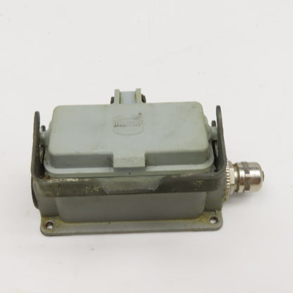 Harting Han-E16F 16A 380V 16 Position Female Mounting Bulk Head Connector Hood