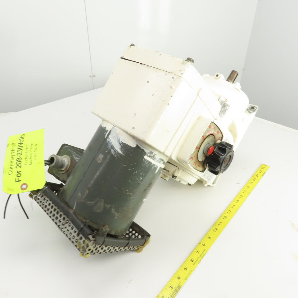 US Motors E188A 1-1/2HPAdjustable Speed Helical Gear Reducer 208-230/460V 5.1A
