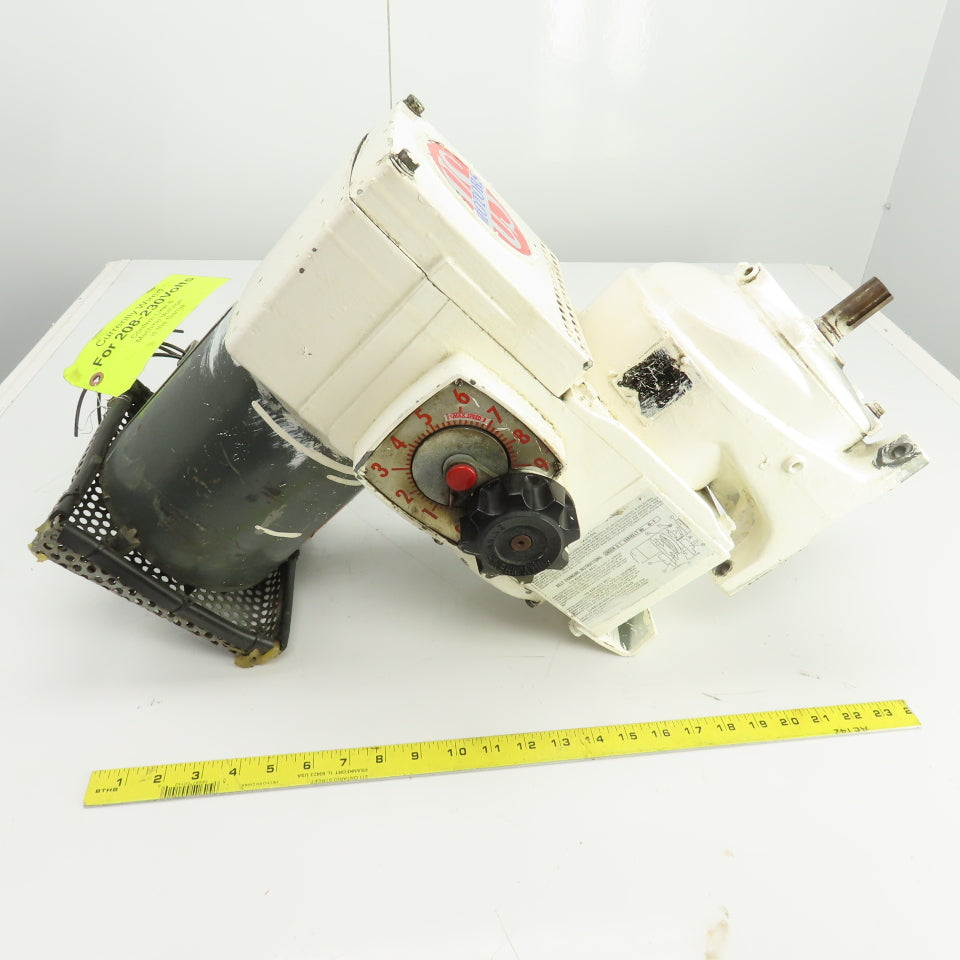 US Motors E188A 1-1/2HPAdjustable Speed Helical Gear Reducer 208-230/460V 5.1A