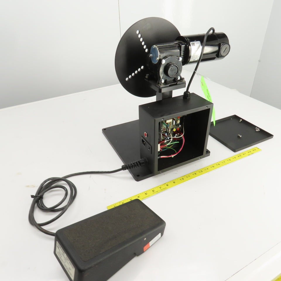 Foot Pedal Operated Variable Speed Rotary Positioner 250RPM 110V 1PH 1/8HP 0.91A
