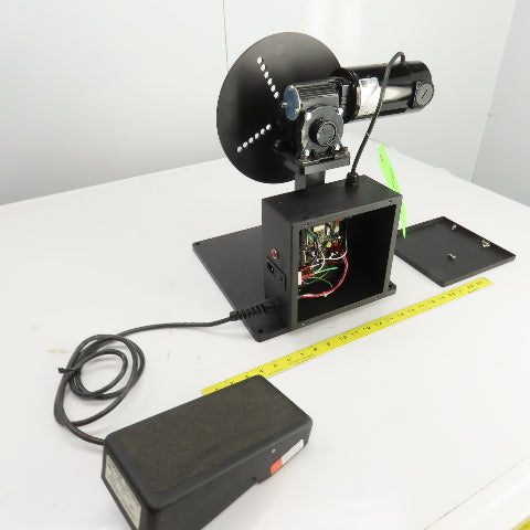 Foot Pedal Operated Variable Speed Rotary Positioner 250RPM 110V 1PH 1/8HP 0.91A
