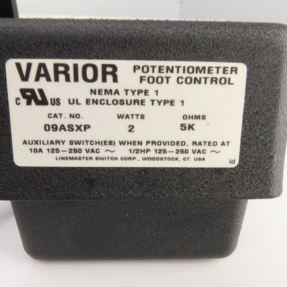 Foot Pedal Operated Variable Speed Rotary Positioner 250RPM 110V 1PH 1/8HP 0.91A