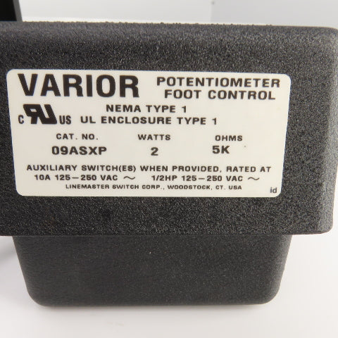 Foot Pedal Operated Variable Speed Rotary Positioner 250RPM 110V 1PH 1/8HP 0.91A