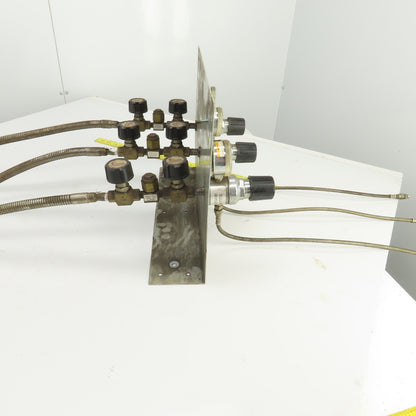Concoa 6242112-01-001 3 Regulator Laser Gas Supply Panel 0-200PSI