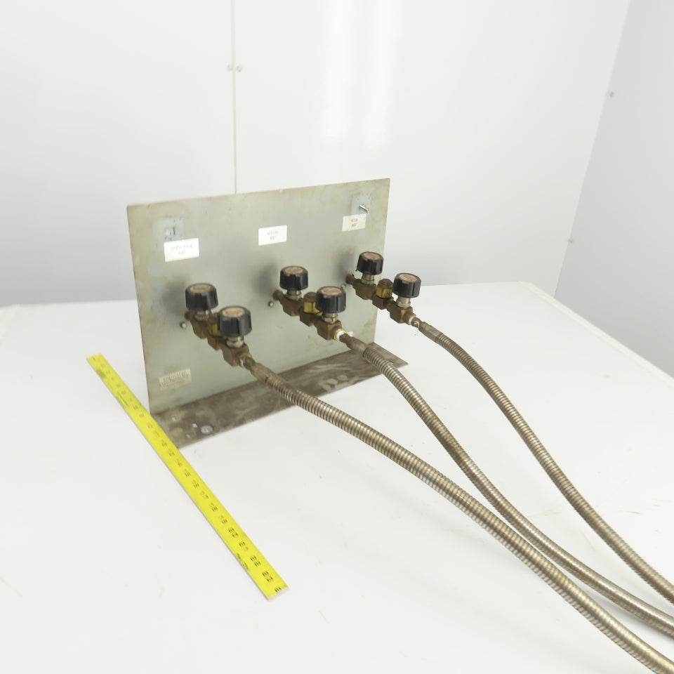 Concoa 6242112-01-001 3 Regulator Laser Gas Supply Panel 0-200PSI