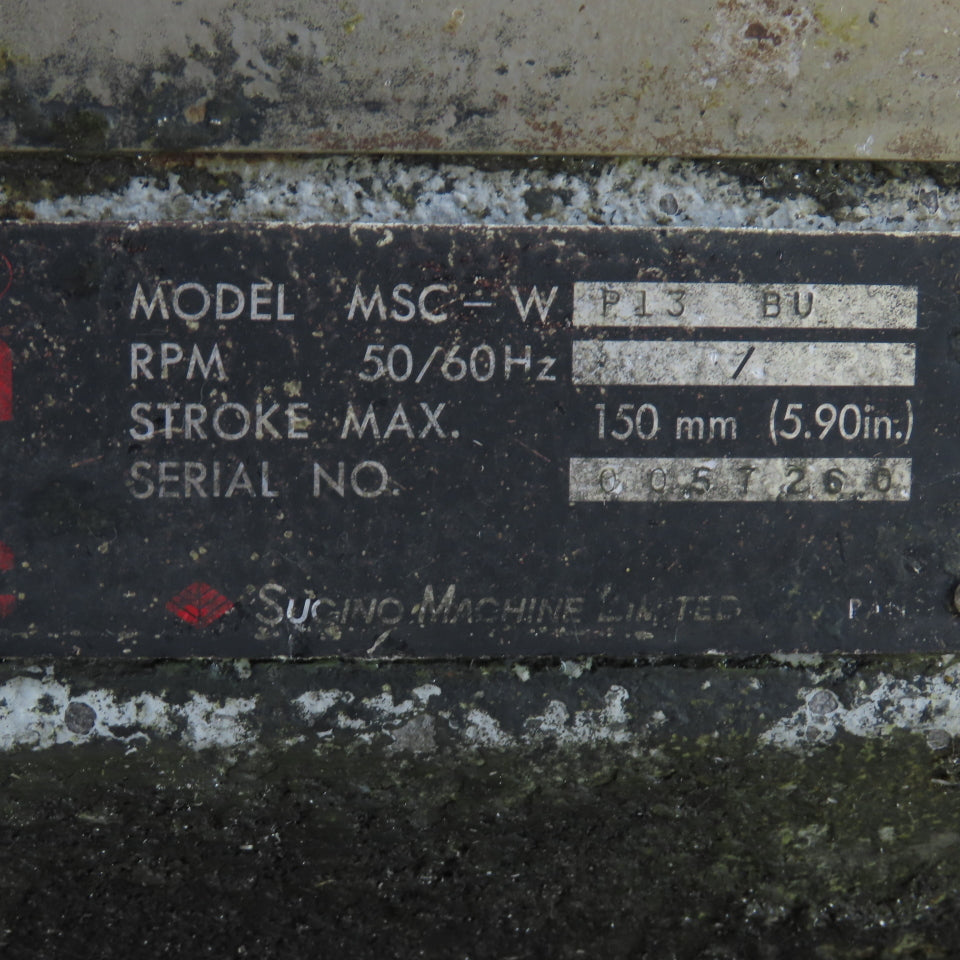 Sugino MSC-WP13 BU Mechatric Drilling/Tapping Unit 150mm Stroke 208-230/460V