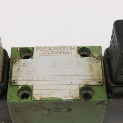 Rexroth 4 WE 6 W51/AG24NZ4 4/3 Way Spring Centered Double Solenoid 24VDC
