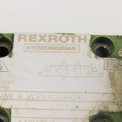 Rexroth 4 WE 6 W51/AG24NZ4 4/3 Way Spring Centered Double Solenoid 24VDC