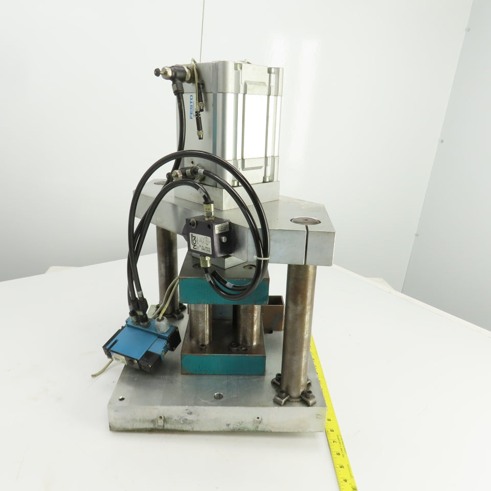 Pneumatic Cylinder Actuated Punch Press Die Set /Shoe 8" FB x 6" W 5-1/4" Throat