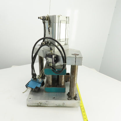 Pneumatic Cylinder Actuated Punch Press Die Set /Shoe 8" FB x 6" W 5-1/4" Throat