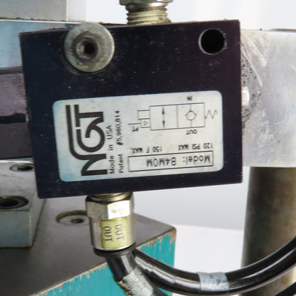 Pneumatic Cylinder Actuated Punch Press Die Set /Shoe 8" FB x 6" W 5-1/4" Throat
