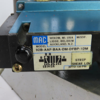 Pneumatic Cylinder Actuated Punch Press Die Set /Shoe 8" FB x 6" W 5-1/4" Throat