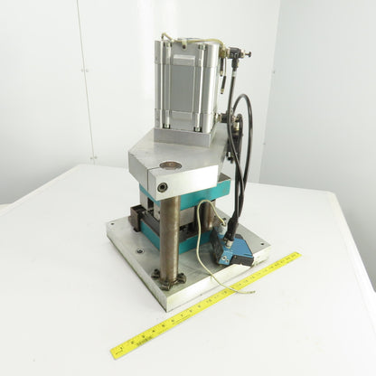 Pneumatic Cylinder Actuated Punch Press Die Set /Shoe 8" FB x 6" W 5-1/4" Throat