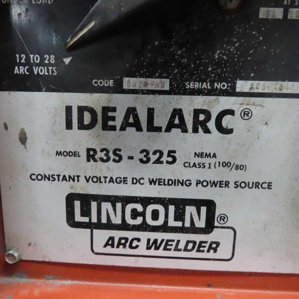 Lincoln R3S-325 IdealArc 325A 480V Squirt Welder 3Ph LN-7 Feeder Wheels Package