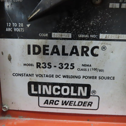 Lincoln R3S-325 IdealArc 325A 480V Squirt Welder 3Ph LN-7 Feeder Wheels Package