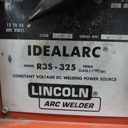 Lincoln R3S-325 IdealArc 325A 480V Squirt Welder 3Ph LN-7 Feeder Wheels Package