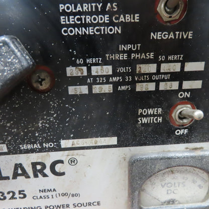 Lincoln R3S-325 IdealArc 325A 480V Squirt Welder 3Ph LN-7 Feeder Wheels Package