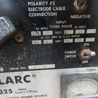 Lincoln R3S-325 IdealArc 325A 480V Squirt Welder 3Ph LN-7 Feeder Wheels Package