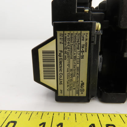 Fuji SC-5-1/ TK-5-1N Contactor 120V Coil W/Overload Relay 1.7-2.6A Trip Range