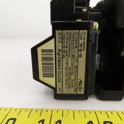 Fuji SC-5-1/ TK-5-1N Contactor 120V Coil W/Overload Relay 1.7-2.6A Trip Range