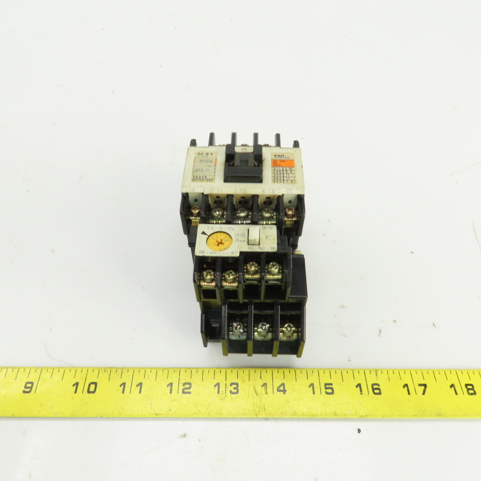 Fuji SC-5-1/ TK-5-1N Contactor 120V Coil W/Overload Relay 1.7-2.6A Trip Range