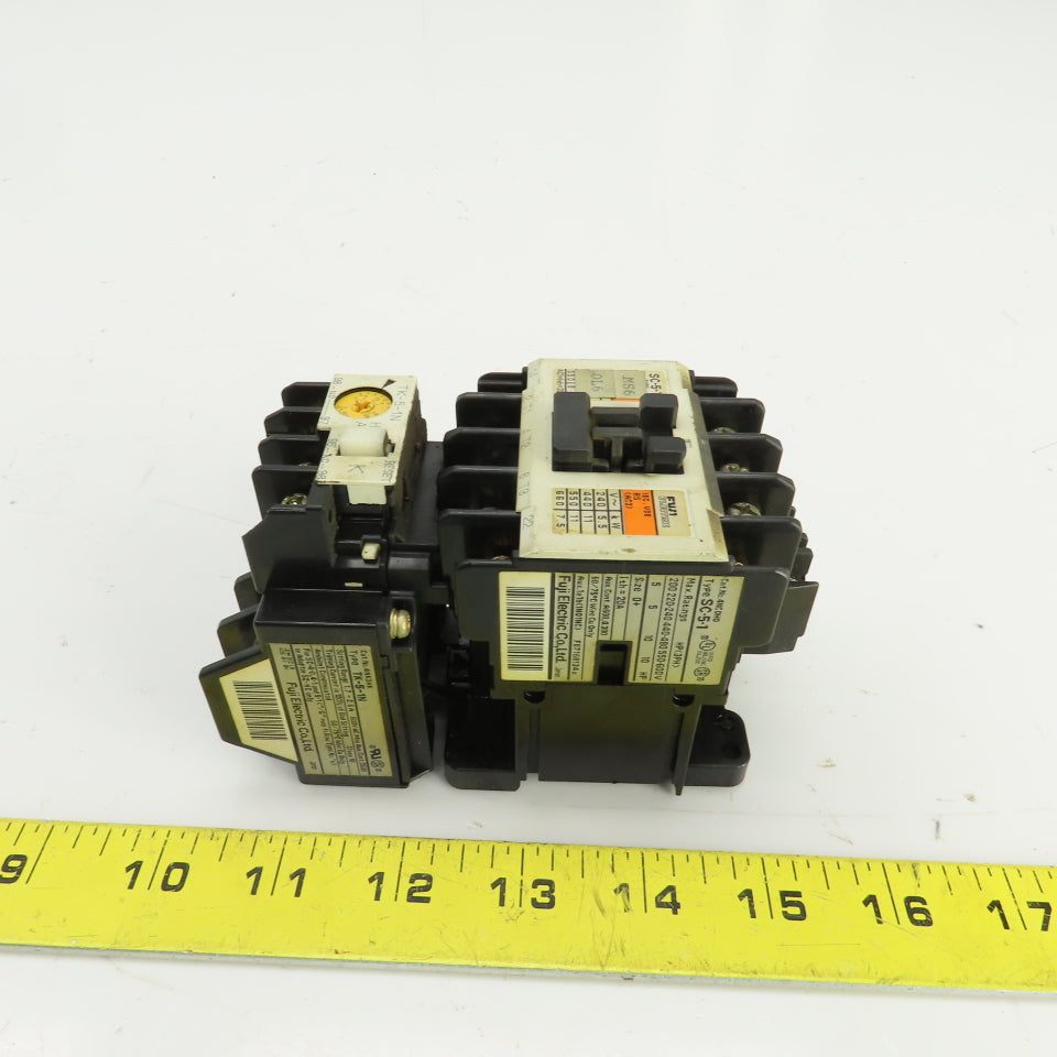 Fuji SC-5-1/ TK-5-1N Contactor 120V Coil W/Overload Relay 1.7-2.6A Trip Range