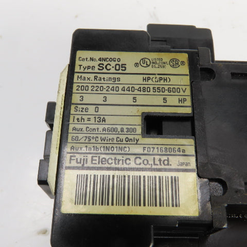 Fuji SC-05/ TK-0N Contactor 120V Coil W/Overload Relay 5-8A Trip Range