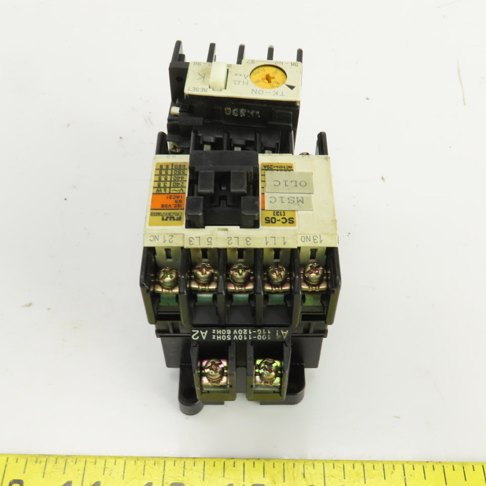 Fuji SC-05/ TK-0N Contactor 120V Coil W/Overload Relay 5-8A Trip Range