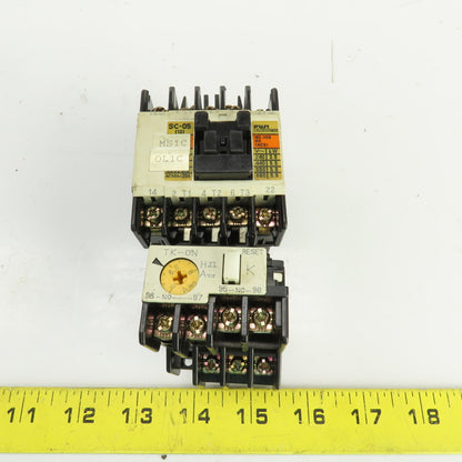 Fuji SC-05/ TK-0N Contactor 120V Coil W/Overload Relay 5-8A Trip Range