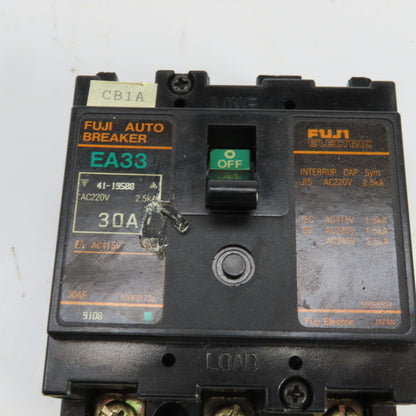 Fuji EA33 Auto Breaker 3 Pole (2) 20A (1) 30A Lot Of 3