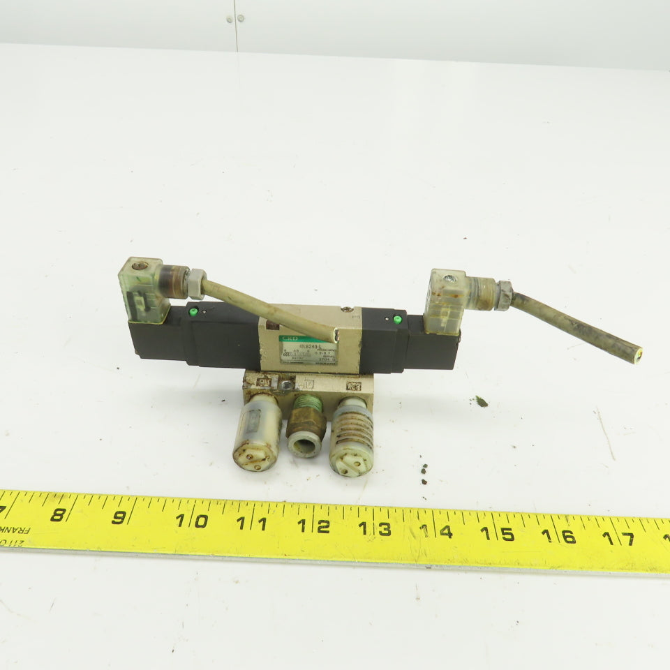 CKD 4KB240-L 3 Port Pneumatic Solenoid Valve 0.2-0.7MPa 24VDC