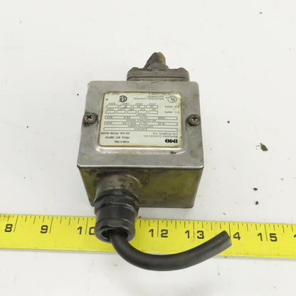 Barksdale E1H-H15 Adjustable Range Pressure Switch 5-15PSI 125-600VAC 6-250VDC