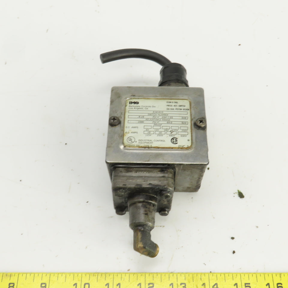 Barksdale E1H-H15 Adjustable Range Pressure Switch 5-15PSI 125-600VAC 6-250VDC