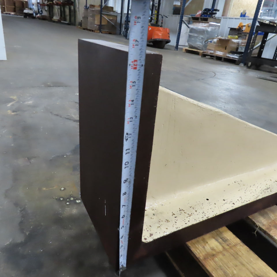 40" x 16-1/2" x 9-3/4" Wide Steel Angle Plate 90° Solid 2" Thick